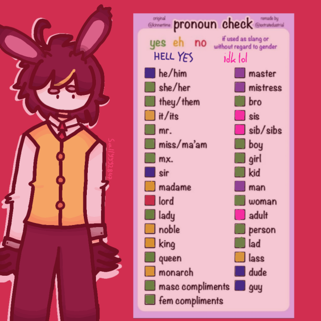 yoo heres some pronouns