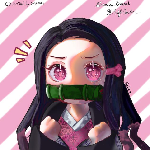 Nezuko colouring!!!