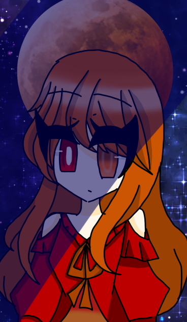 皆既月食の少女