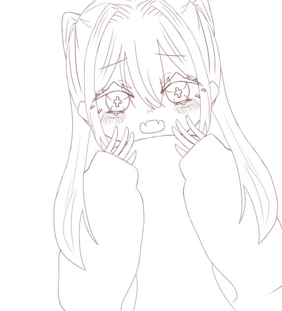 サブカル系女子線画