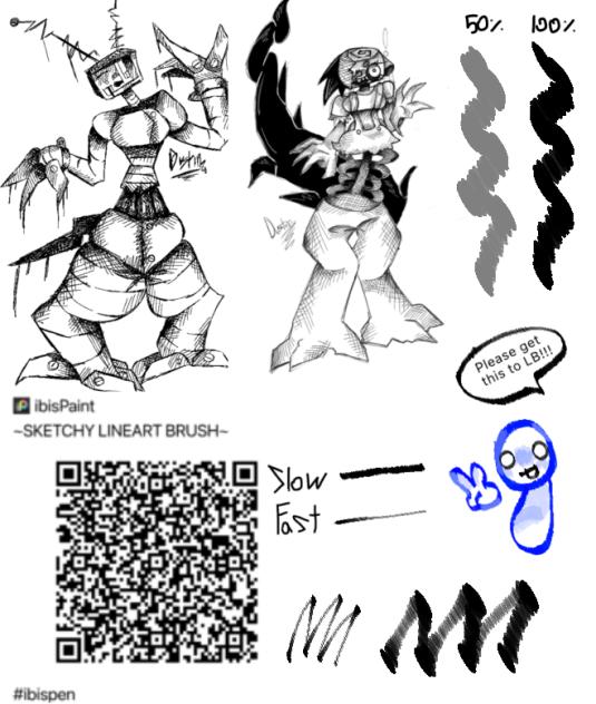 SKETCHY LINEART!!! BRUSH BY ME!!!