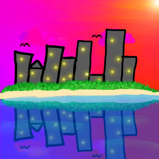 Sunset upon the city