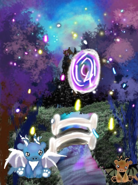 Dragons 💙🩵💛🧡🖤🤍🐉🌈 - ibisPaint