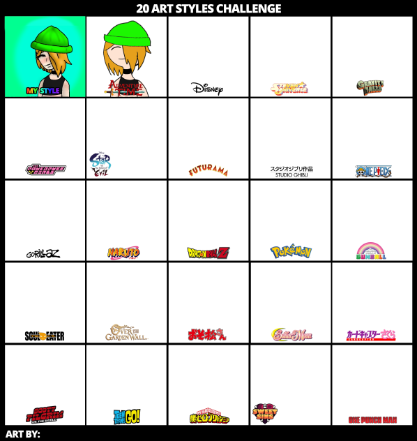 20 art styles collab