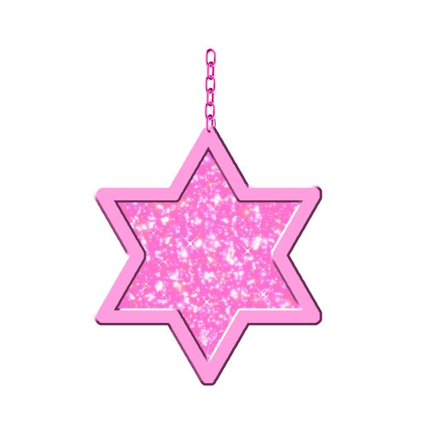 Y2K Accessory Bead Hexagram vers 01 Pink