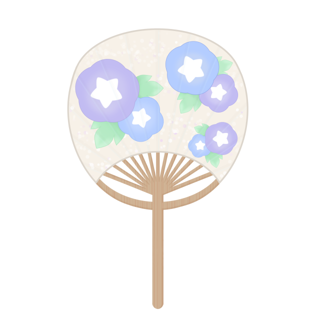 うちわ(朝顔)