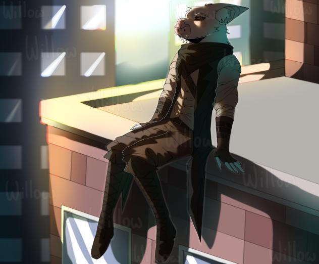 Pretty bat boy on a roof top 🔥🔥🔥