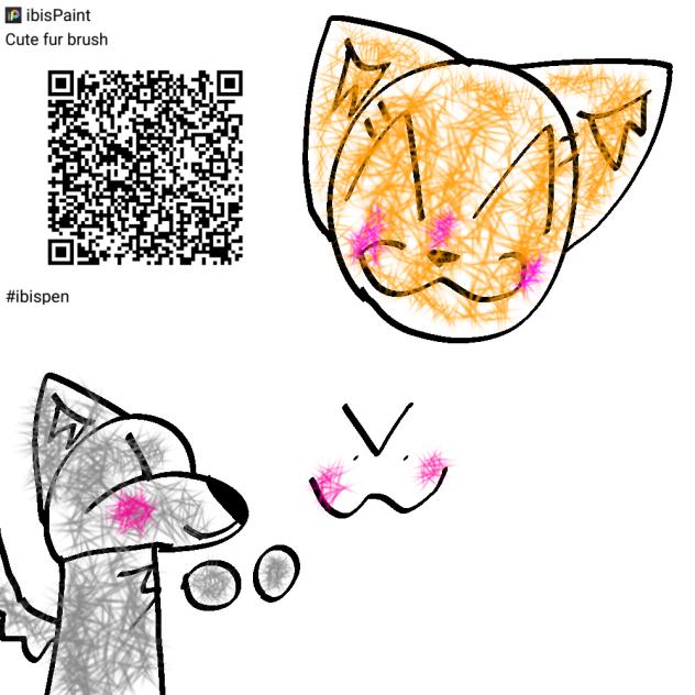 Cute fur brush - ibisPaint