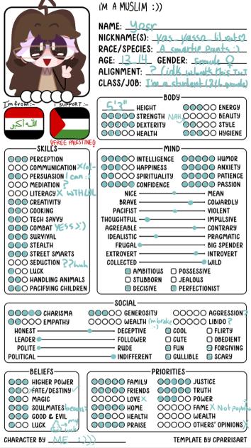 A random info sheet ✨