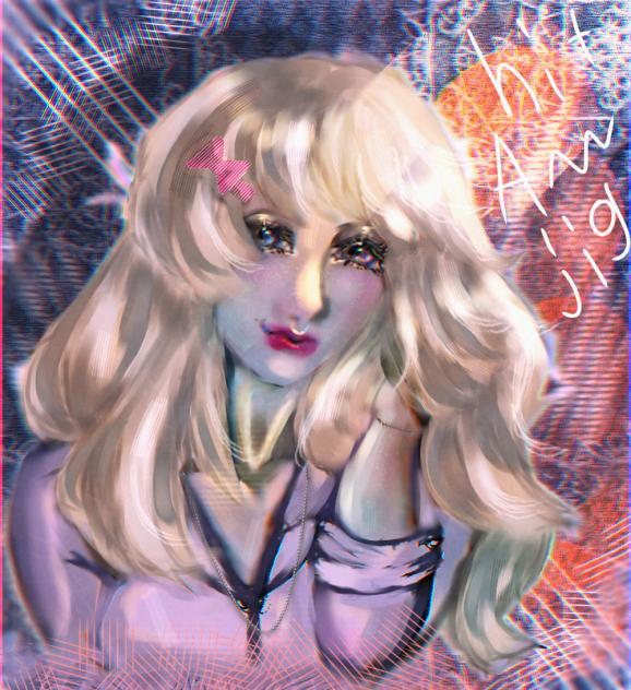 She's on the other side of your window.