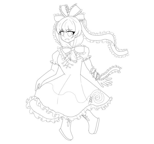 雛ちゃんの線画