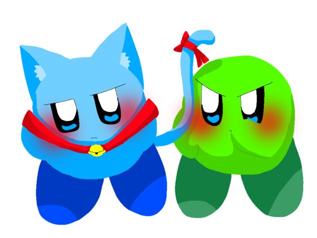 猫耳青色カービィ