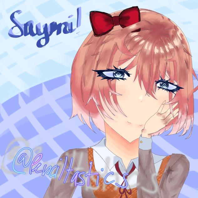 Drawing Sayori from DDLC!