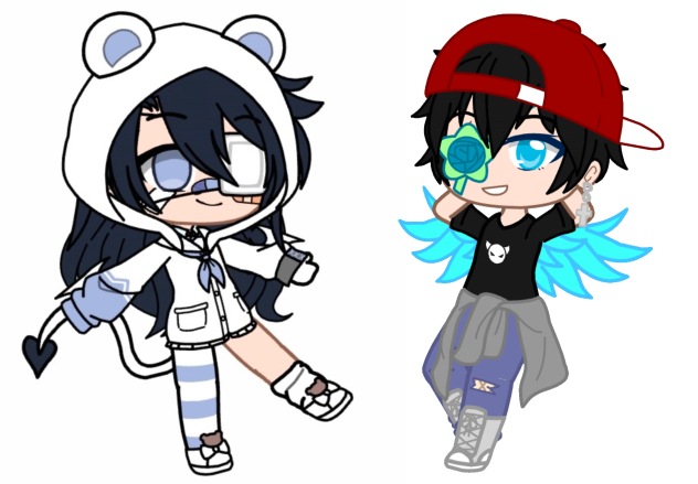 Please draw this 2 OC for my friends