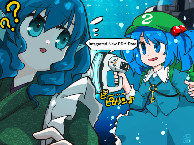 某海洋ゲームにハマるにとり