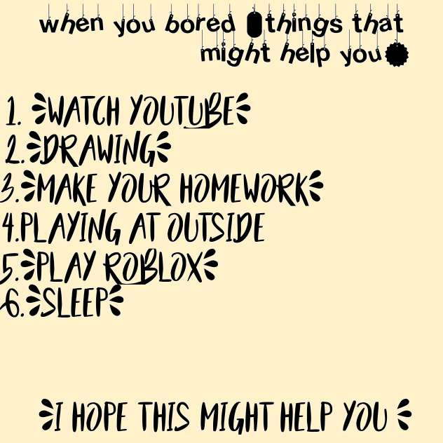 things that you can do when you bored