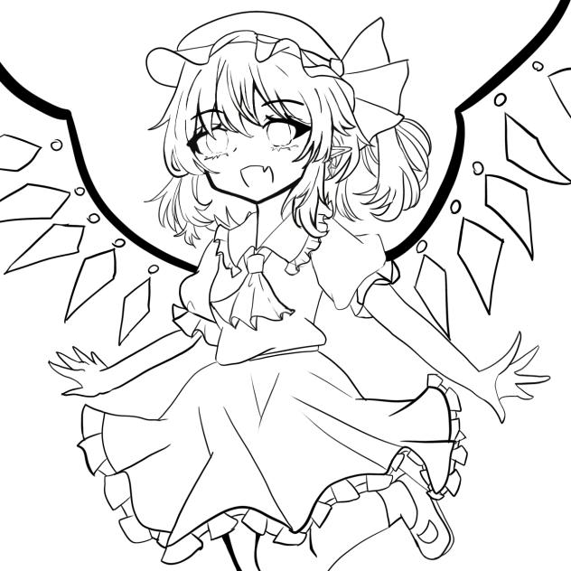 とりあえず線画ー