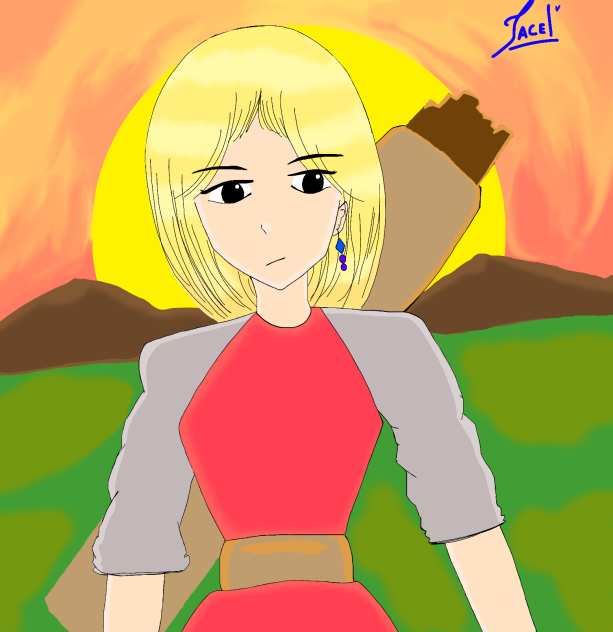 Al atardecer de un día de trabajo duro