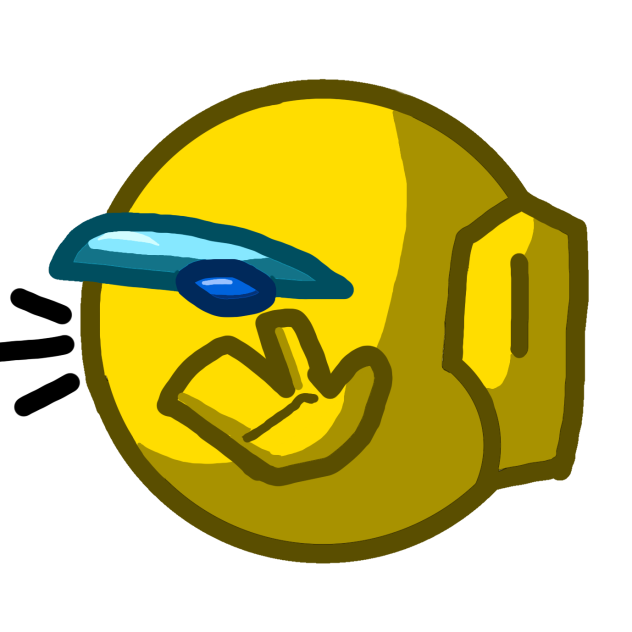Laughing yellow amogi