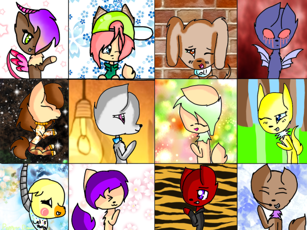 all my ocs! (thanks 4 46 salt and peppur