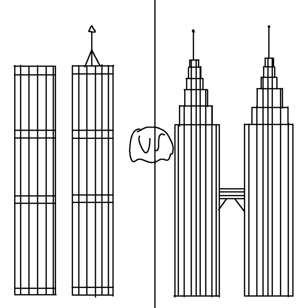 wtc twin towers vs petronas twin towers