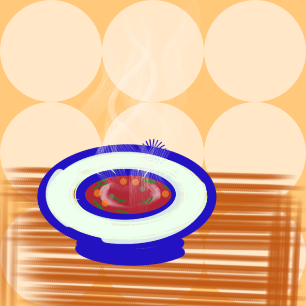 bowl of borch on the table