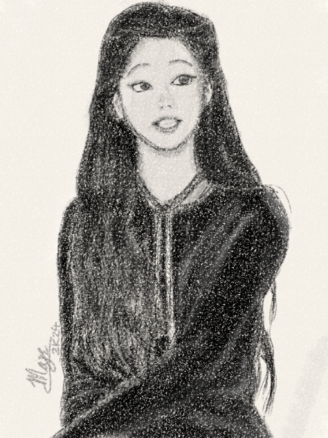 Jennie pencil art 2