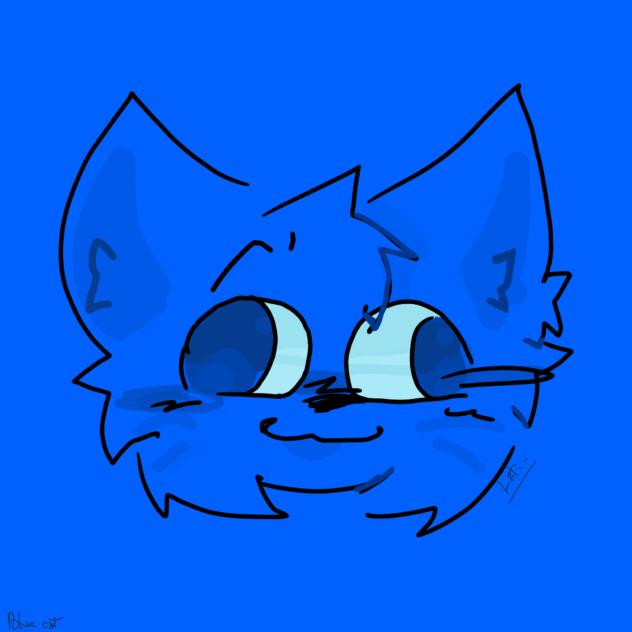 silly blue cat