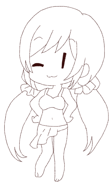 ちびライブ！東條希 線画