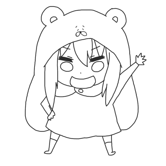 うまるちゃん線画