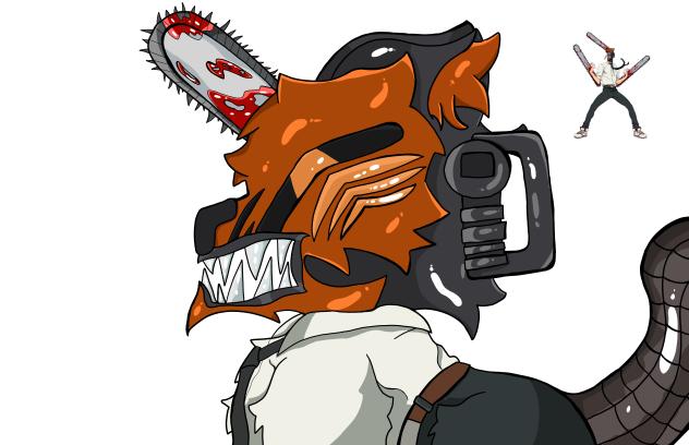 Chainsawman as a cat