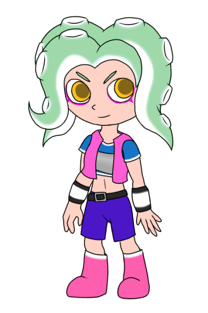 Unshaded Octoling character