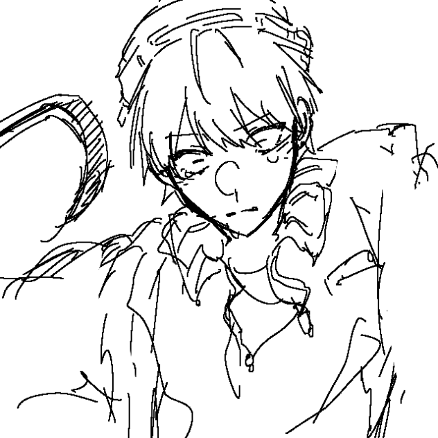 暇つぶしに描いたから下手(。-∀-)