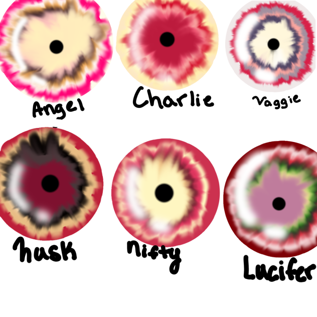 Hazbin hotel color eyeballs