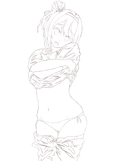 スオミちゃん線画 練習