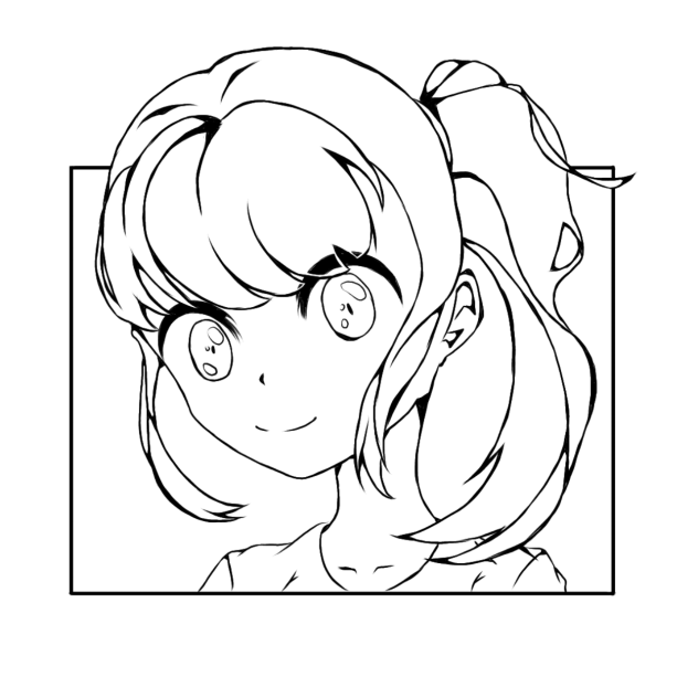 ✧◝(⁰▿⁰)◜✧ (line art)