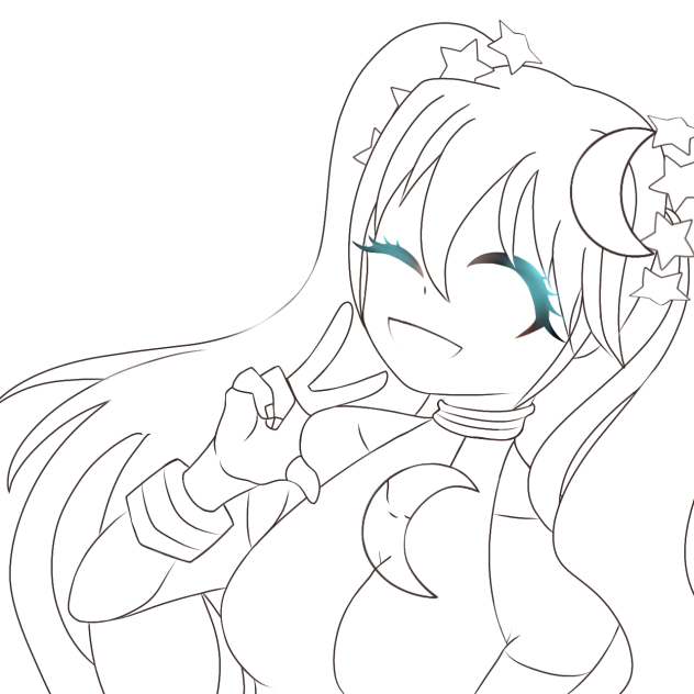 Miku Moon - line art