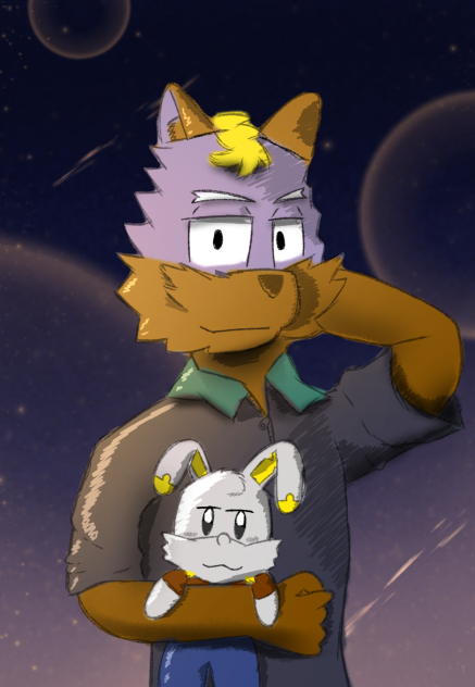 A wolf and a doll