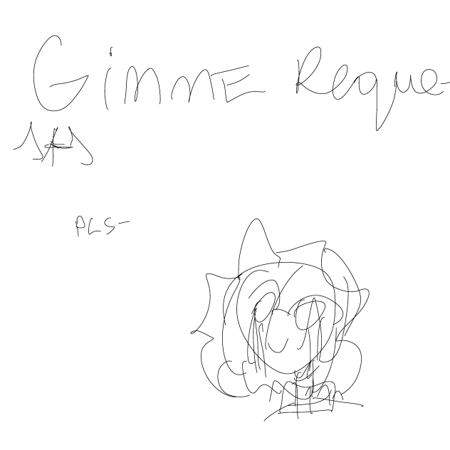 Poor drawn Sasha asks for requests