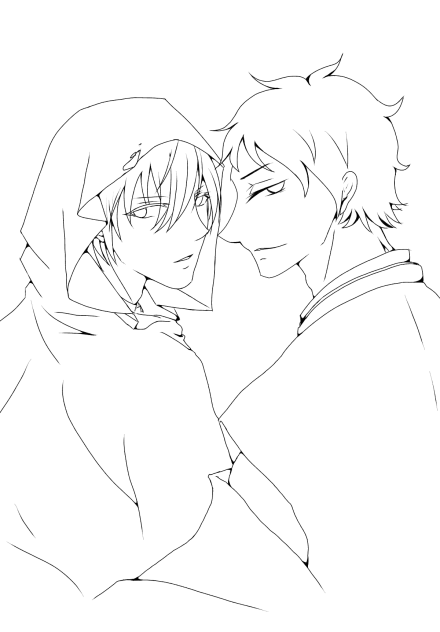 審神者赤葦&山姥切【線画塗ってください】