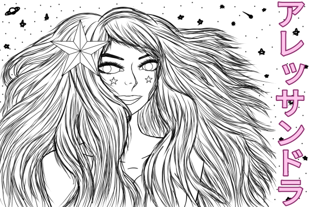 Alessandra (Coloring Page)