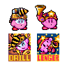 【ドット絵】ドリル＆レンジャーカービィ【スパデラ風ドット絵】