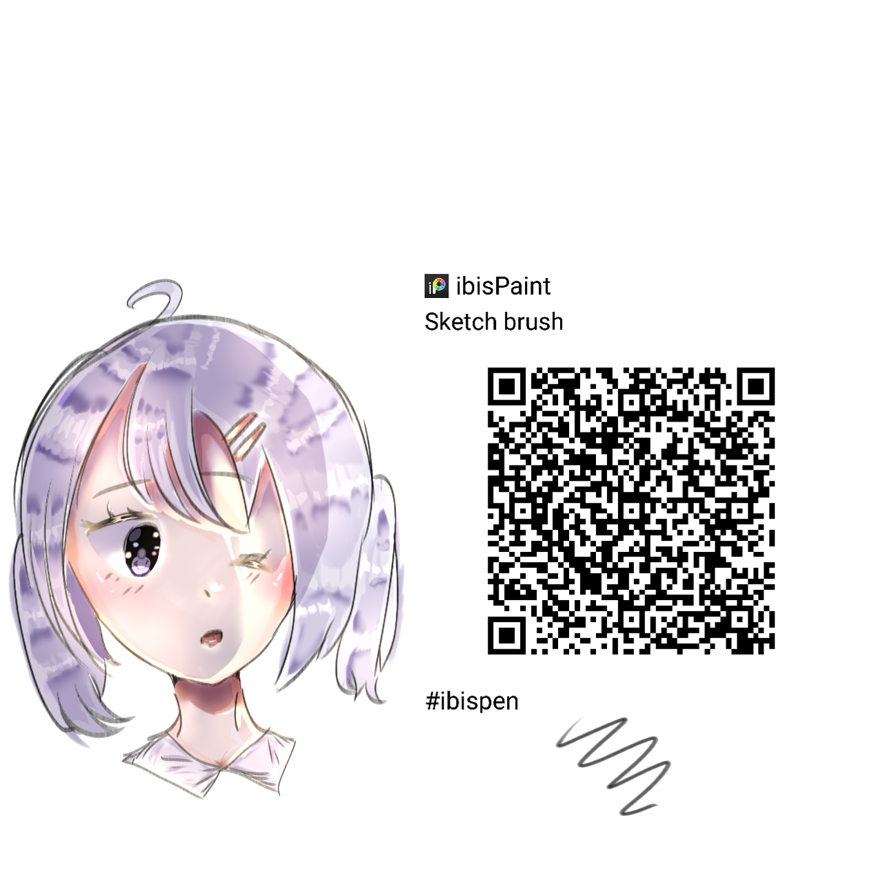 ♡R♡ページ Qr code sketch brush - ibisPaint