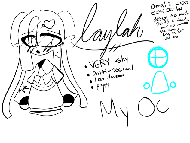 My oc,LAYLAH and art I didn’t do on ibis