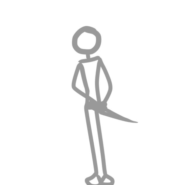 Pink swords woman (sketch)