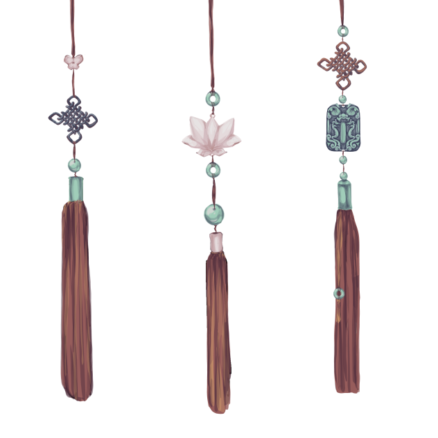 Jade keychain