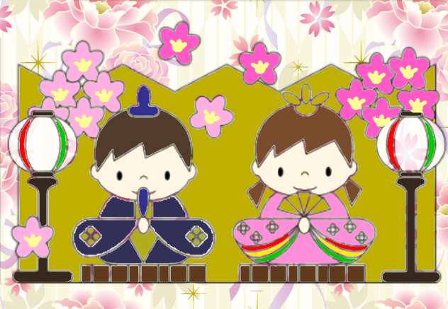 塗り絵　ひな祭り🎎