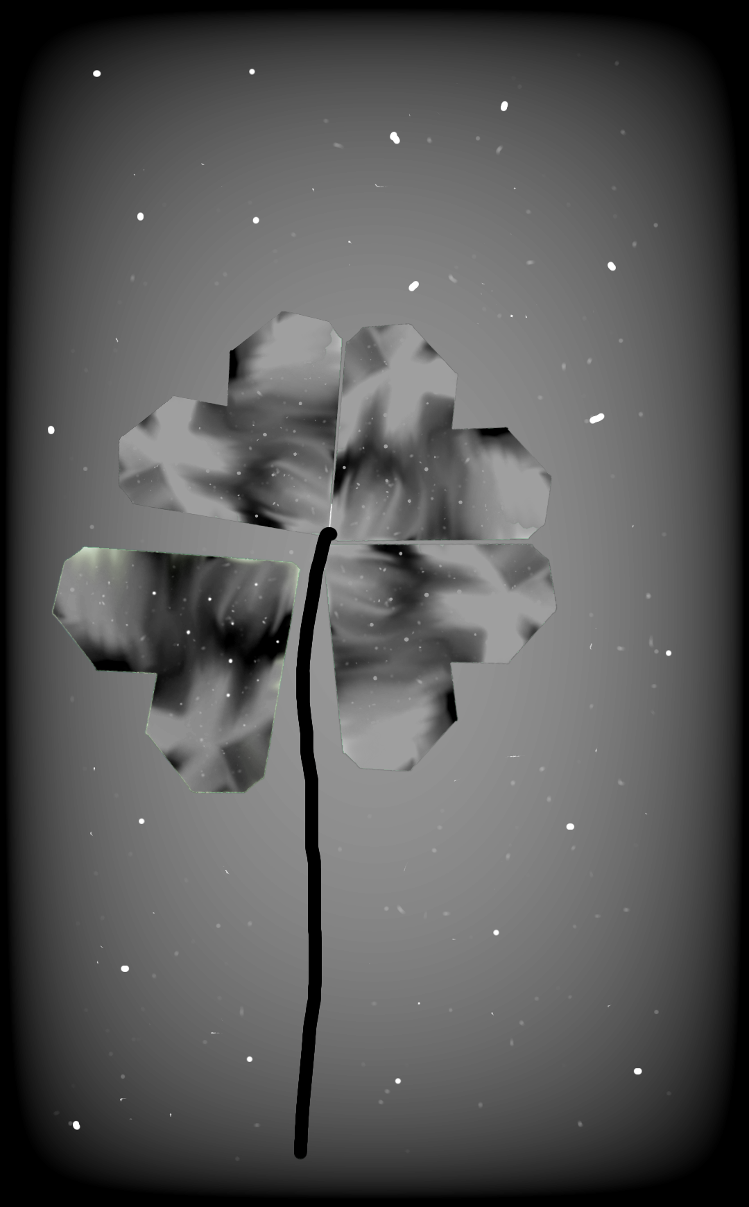 black and white clover - ibisPaint