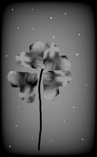 black and white clover - ibisPaint