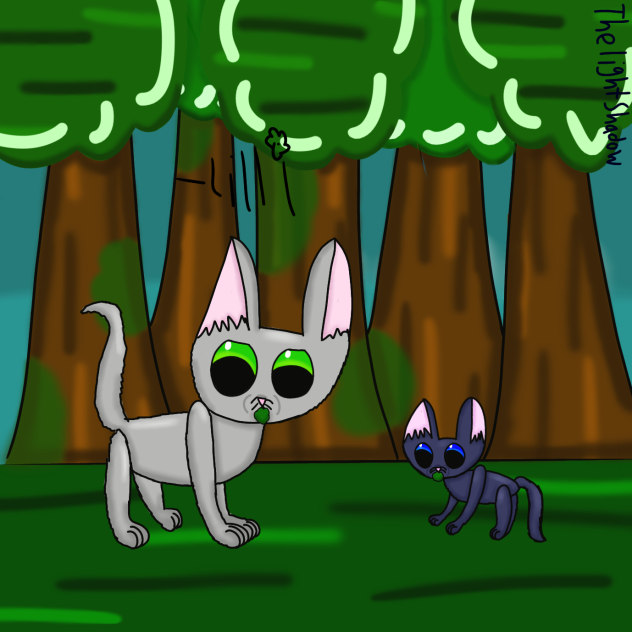 Bluepaw and Stonepelt (redrawn)